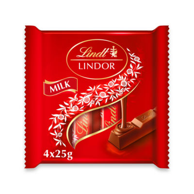 Lindor Milk Treat Bar Multipack 4x25g thumbnail 2