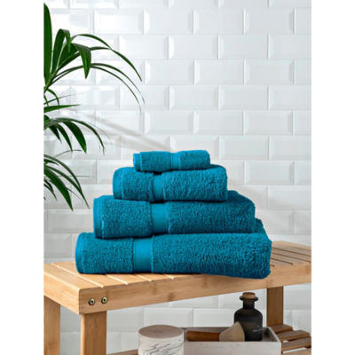 George Home Turquoise Cotton Hand Towel