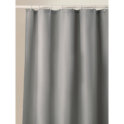 Grey Textured Waffle Shower Curtain