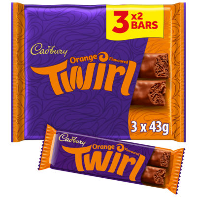 Twirl Orange Chocolate 3 Pack Multipack 129 g thumbnail 2