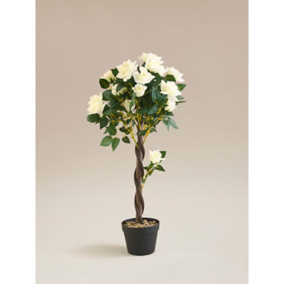Artificial White Rose Tree