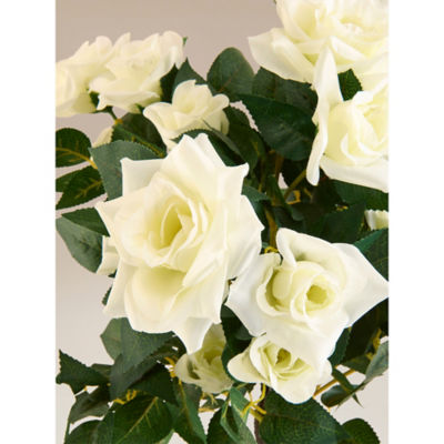 Artificial White Rose Tree thumbnail 3