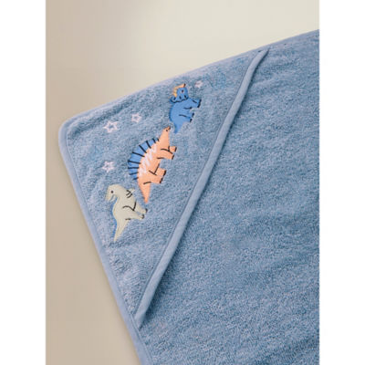 Blue Dinosaur Cotton Hooded Towel thumbnail 4