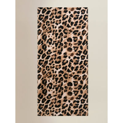 Leopard Print-Effect Cotton Beach Towel thumbnail 2