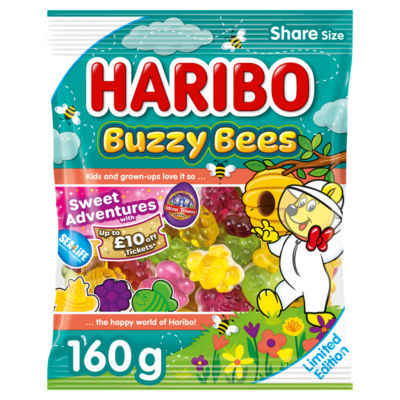 Buzzy Bees Fruit Flavour Jelly & Foam Sweets Sharing Bag 160g thumbnail 2