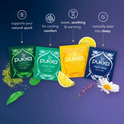 Organic Herbal Tea Collection, Four Different Flavours 20 Home Compostable Herbal Tea Bags thumbnail 3