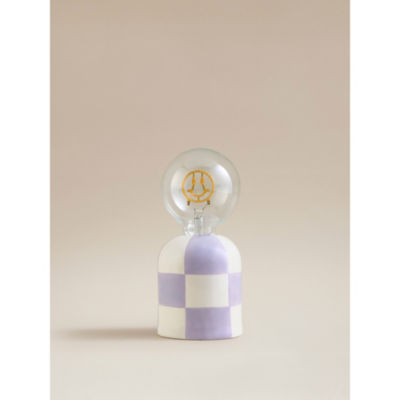 Lilac Portable Checkerboard Lamp thumbnail 2