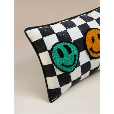 Checkerboard Smiley Face Cushion thumbnail 3