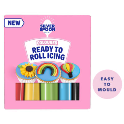 Silver Spoon Coloured Ready to Roll Icing Sugar 5x100g