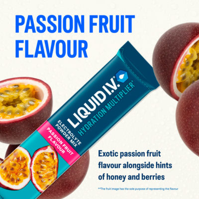 Hydration Multiplier* Passion Fruit Electrolyte Powder Mix Food Supplement 6 sachets thumbnail 4