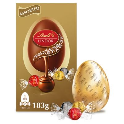 Lindor Milk Chocolate Egg With Lindor Assorted Truffles 183g thumbnail 2