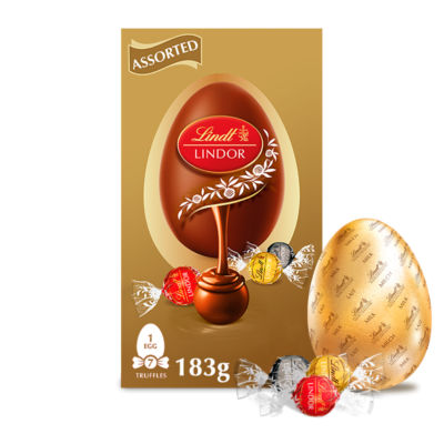 Lindor Milk Chocolate Egg With Lindor Assorted Truffles 183g thumbnail 3