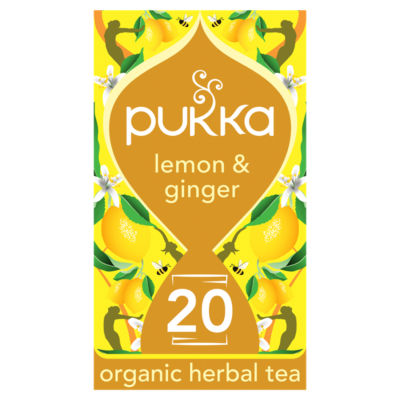 Organic Lemon, Ginger & a touch of Manuka Honey Tea 20 Home Compostable Herbal Tea Bags thumbnail 2