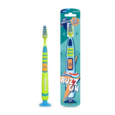 Kids Toothbrush, Buzz On Battery Powered, Ages 6-12 Years thumbnail 2