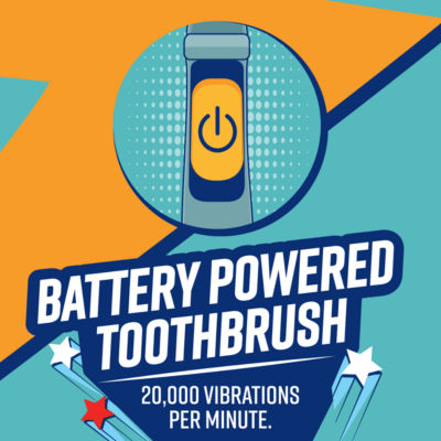 Kids Toothbrush, Buzz On Battery Powered, Ages 6-12 Years thumbnail 3