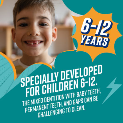 Kids Toothbrush, Buzz On Battery Powered, Ages 6-12 Years thumbnail 4