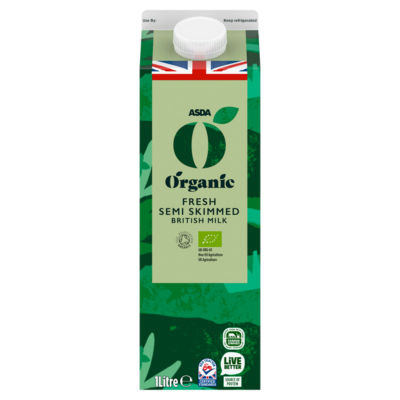 Organic Fresh Semi Skimmed British Milk 1 Litre thumbnail 2