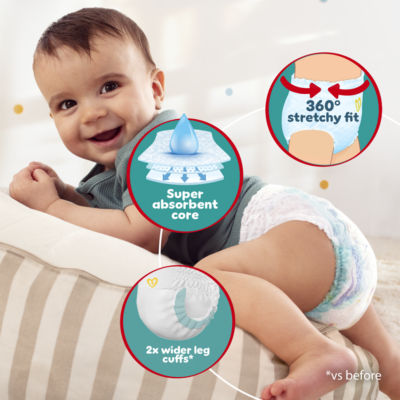 Baby-Dry Nappy Pants Size 9, 19 Nappies, 19kg+, Essential Pack thumbnail 4