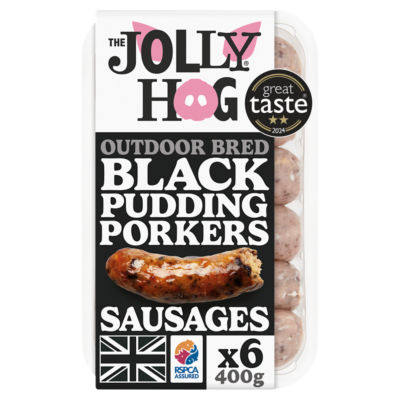 The Jolly Hog Black Pudding Porker Sausages