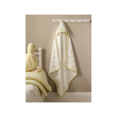 Stacey Solomon White & Yellow Ducks Cotton Hooded Towel thumbnail 2