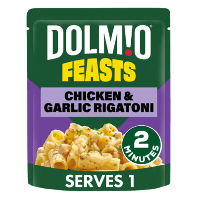 Feasts Chicken & Garlic Rigatoni Microwave Instant Pasta Meal 250g thumbnail 2
