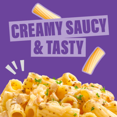 Feasts Chicken & Garlic Rigatoni Microwave Instant Pasta Meal 250g thumbnail 3
