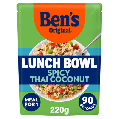 BBens Original Lunch Bowl Spicy Thai Coconut Microwave Grains and Rice Instant Meal 220g thumbnail 2