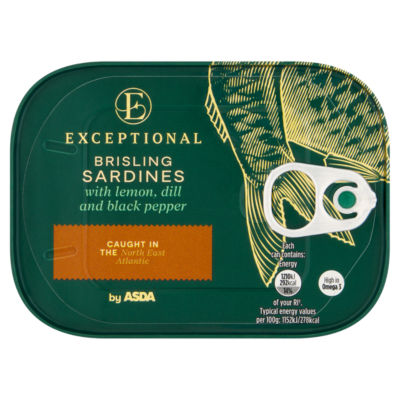 Exceptional by  Brisling Sardines with Lemon, Dill and Black Pepper 105g