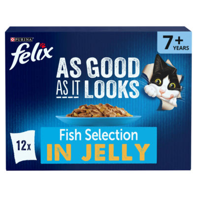 As Good As it Looks Senior 7+ Fish in Jelly Wet Cat Food 12x85g