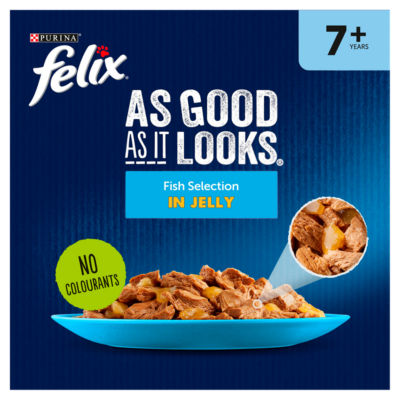 As Good As it Looks Senior 7+ Fish in Jelly Wet Cat Food 12x85g thumbnail 4