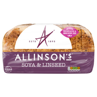 Allinson's Soya and Linseed Sliced Seeded Bread 750g