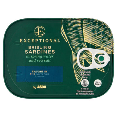 Exceptional  Brisling Sardines in Spring Water and Sea Salt 105g