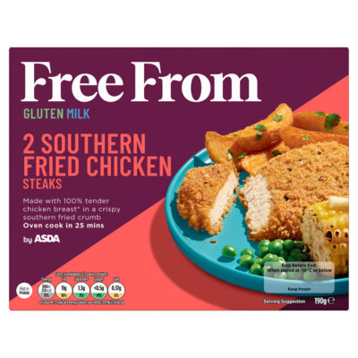 Free From by Asda 2 Southern Fried Chicken Steaks 190g