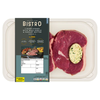 Bistro by ASDA 2 Rump Steaks with Wild Garlic & Parsley Butter