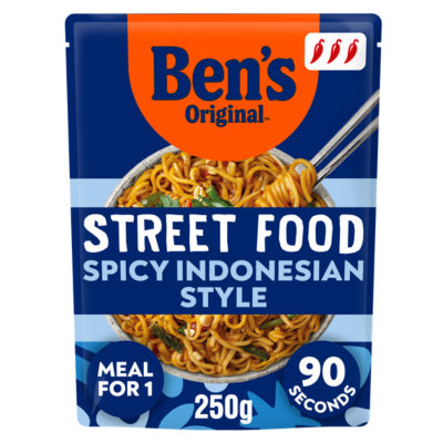 Bens Original Street Food Indonesian Spicy Microwave Instant Noodles Meal 250g thumbnail 2