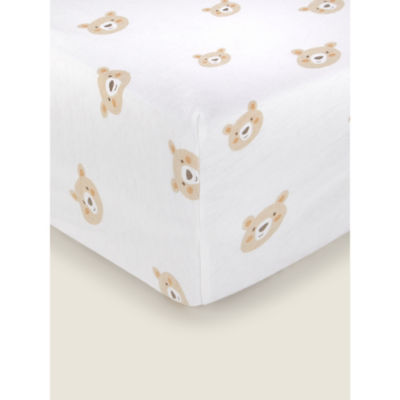 Natural Bear Jersey Cot Bed Sheets - Set of 2 thumbnail 2