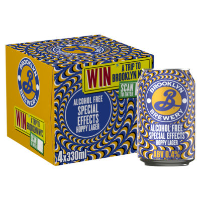 Brooklyn Special Effects Alcohol Free Lager Beer Cans 4 x 330ml thumbnail 2