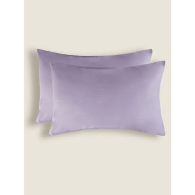 Lilac Plain Pillowcase Pair thumbnail 2