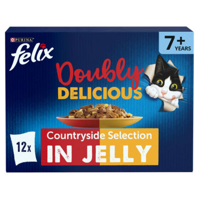 Doubly Delicious 7+ Meaty Selection in Jelly Wet Cat Food 12x100g thumbnail 2