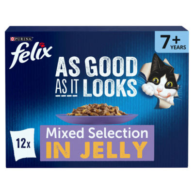 As Good As it Looks Senior 7+ Mixed in Jelly Wet Cat Food 12x85g thumbnail 2