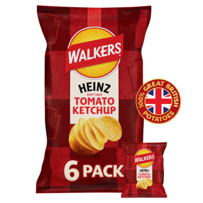 Heinz Tomato Ketchup Multipack Crisps 6x25g thumbnail 2