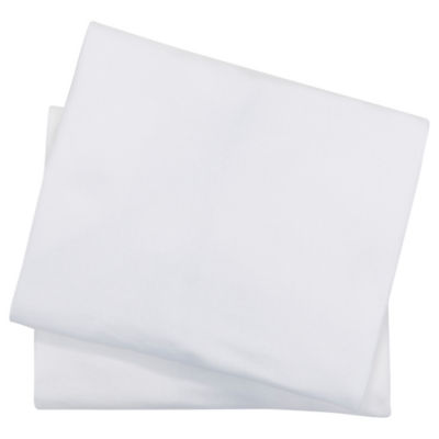 George Home White Fitted Travel Cot Sheet 2 Pack