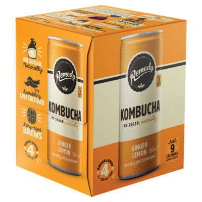 Kombucha Ginger Lemon 4 x 330 ml