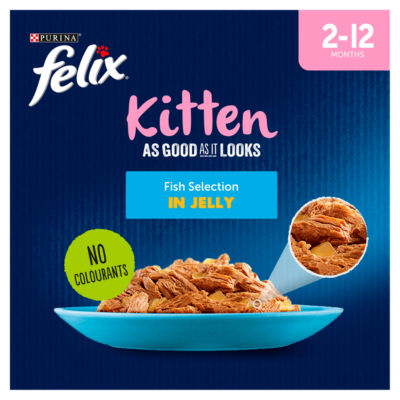 As Good As it Looks Kitten Fish in Jelly Wet Cat Food 12x100g thumbnail 4