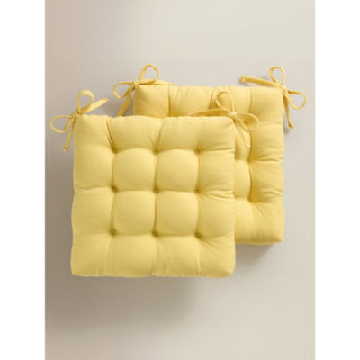 Yellow Polyester Seat Pad - Set of 2