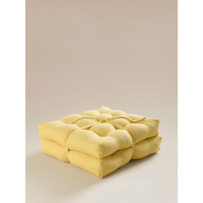 Yellow Polyester Seat Pad - Set of 2 thumbnail 4