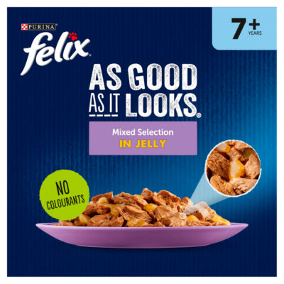 As Good As it Looks Senior 7+ Mixed Selection Wet Cat Food 40x85g thumbnail 4
