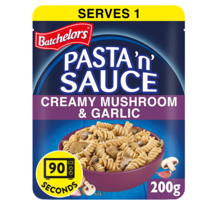 Batchelors Pasta 'n' Sauce Microwave Ready Meal Pasta with Mushroom and Garlic 200g thumbnail 2