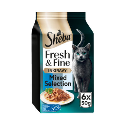 ® Fresh & Fine Adult Wet Cat Food Tuna and Cod in Gravy 6x50g Pouches thumbnail 2