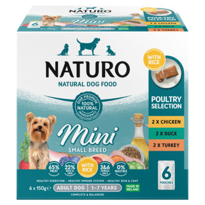 Naturo Mini Poultry Selection Adult Dog Food 6x150g